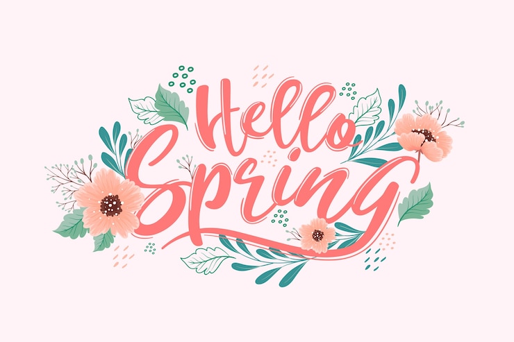 Free Vector drawn spring background concept