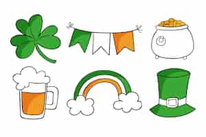 Free vector drawn st. patrick's day elements