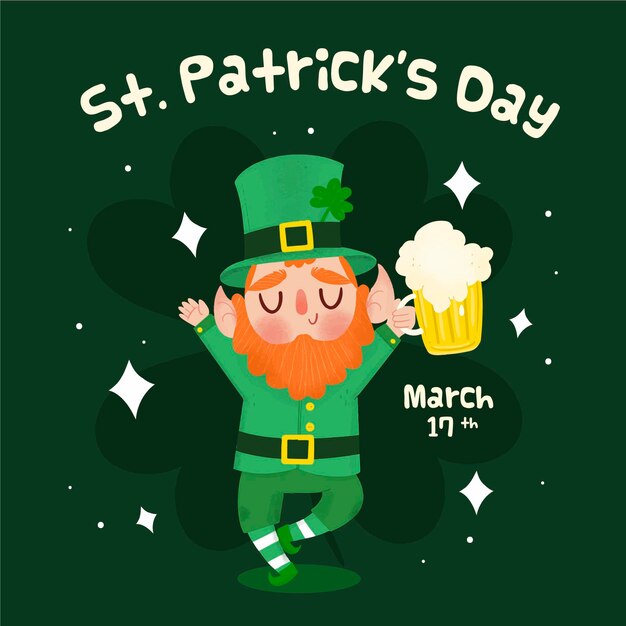 Free vector drawn st. patrick's day illustration