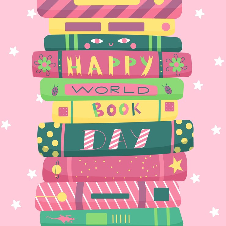 Free Vector drawn world book day