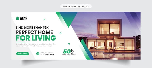 Dream house real estate facebook timeline cover template