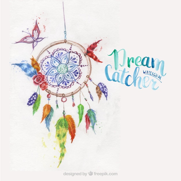 Download Free Dreamcatcher Painted With Watercolors Svg Dxf Eps Png Svg File Free Download