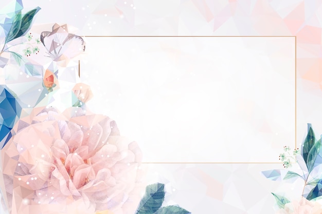 Free Vector dreamy floral background framed