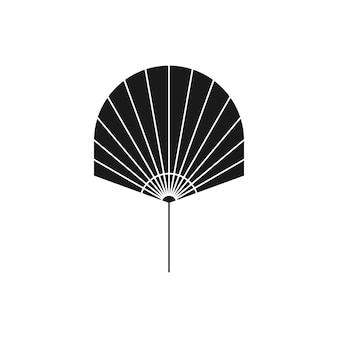 간단한 스타일의 말린된 야자수 잎 실루엣입니다. 벡터 열 대 잎 아이콘입니다. 로고, 패턴, 티셔츠 인쇄, 문신 디자인, 소셜 미디어 게시물 및 이야기를 만들기 위한 boho 일러스트레이션