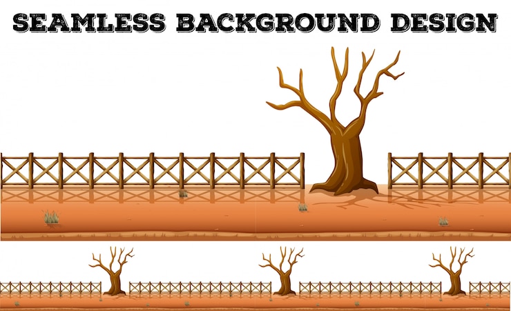 Free Vector  dried tree and fence