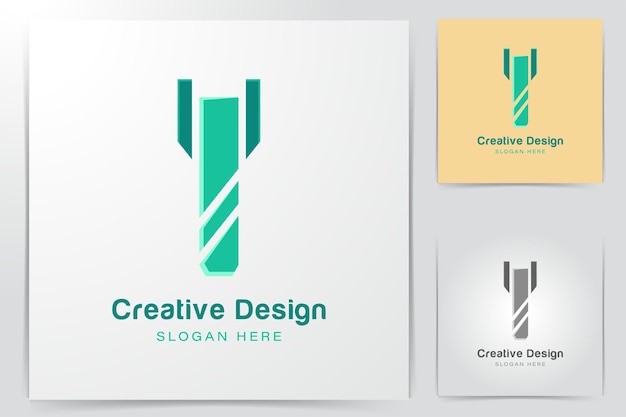 ドリルビットのロゴのアイデア。インスピレーションのロゴデザイン。テンプレートベクトル図。白い背景に分離