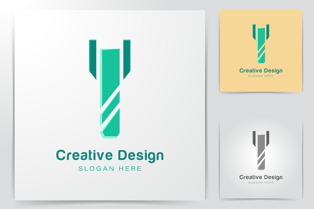 Идеи логотипа сверла. Дизайн логотипа вдохновения. Шаблон векторные иллюстрации. Изолированные на белом фоне