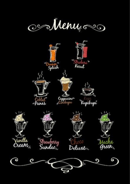 Thirsty? Check out these Drink menu background vector Ideas for your cafe or restaurant