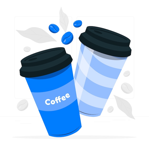 Free vector drinking coffee  concept illustration