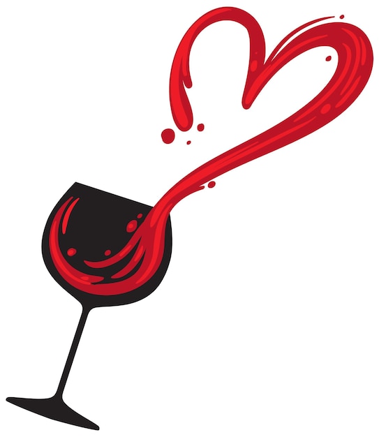 Free vector drinking red wine concept vector