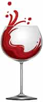 Free vector drinking red wine concept vector