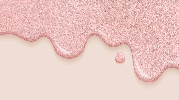 Dripping creamy glitter pink background