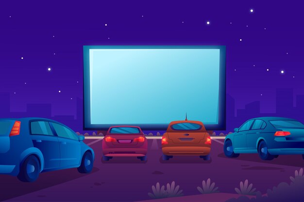 Drive-in movie theater concept