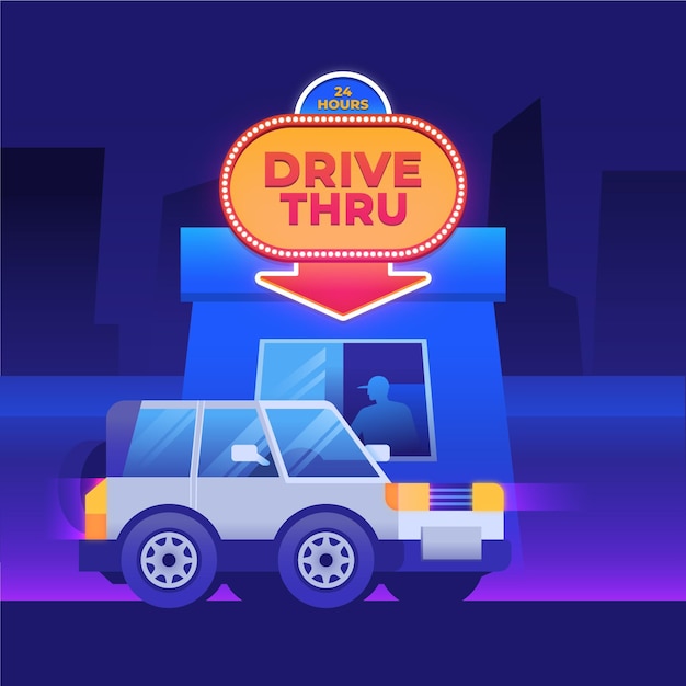 Free vector drive thru sign