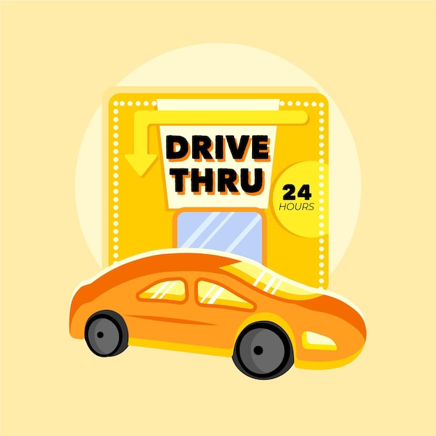 Free vector drive thru sign