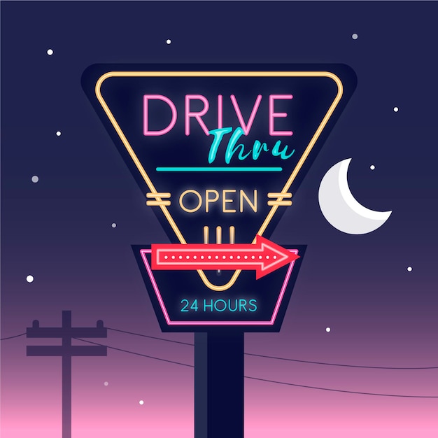 Drive thru sign