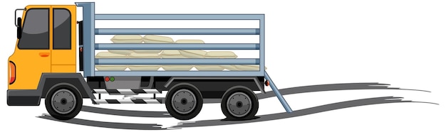 Бесплатное векторное изображение Вождение грузовика содержит много мешка