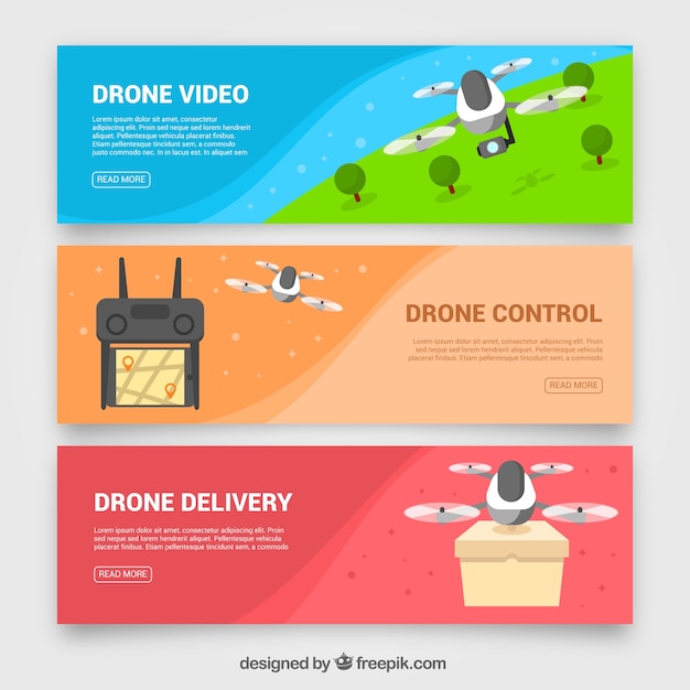 Бесплатное векторное изображение Разные баннеры в трех цветах