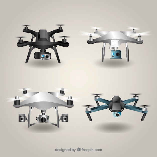 Drone collection with realistic style