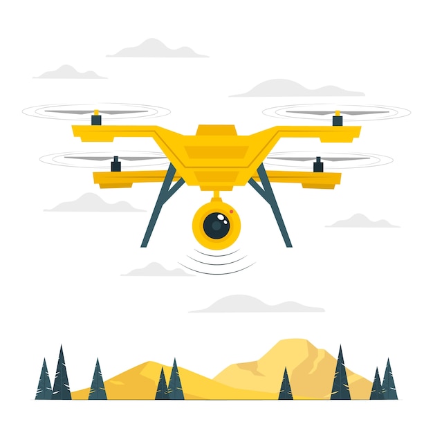 Free vector drone concept illustration