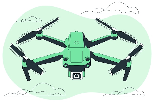 Free vector drone concept illustration