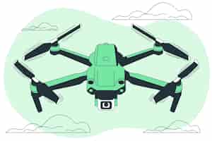 Free vector drone concept illustration
