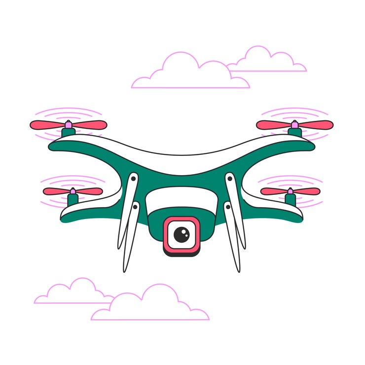 Free Vector drone concept illustration