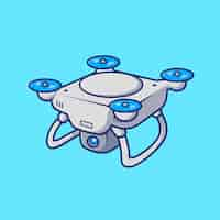 Free vector drone flying cartoon vector icon illustration technology object icon concept isolated premium flat