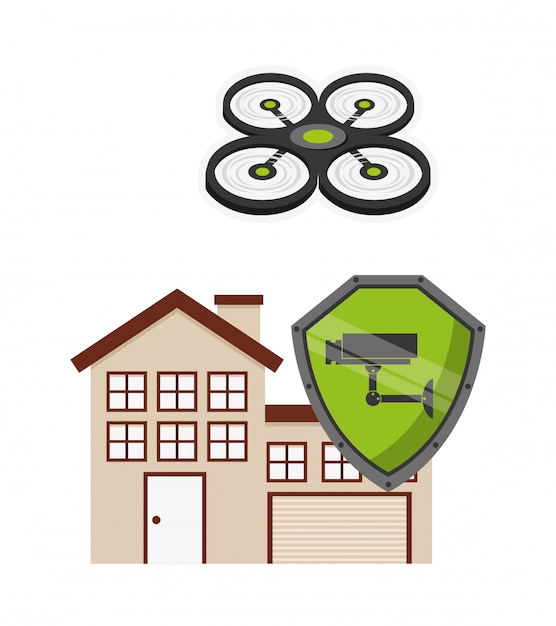 Free vector drone technology design