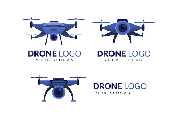 カメラグラデーションドローンロゴ付きドローン