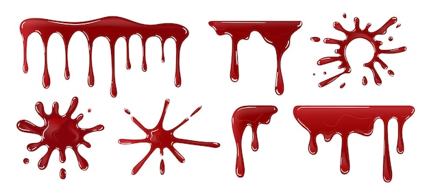 A drop of blood on a white background red splash stain horrible stain red smudges