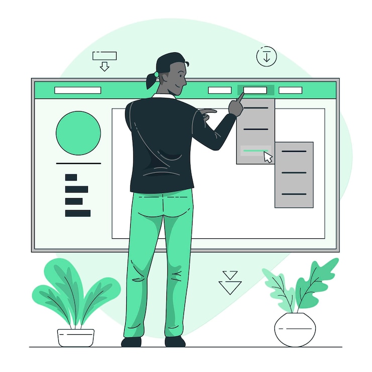 Free Vector dropdown menu concept illustration