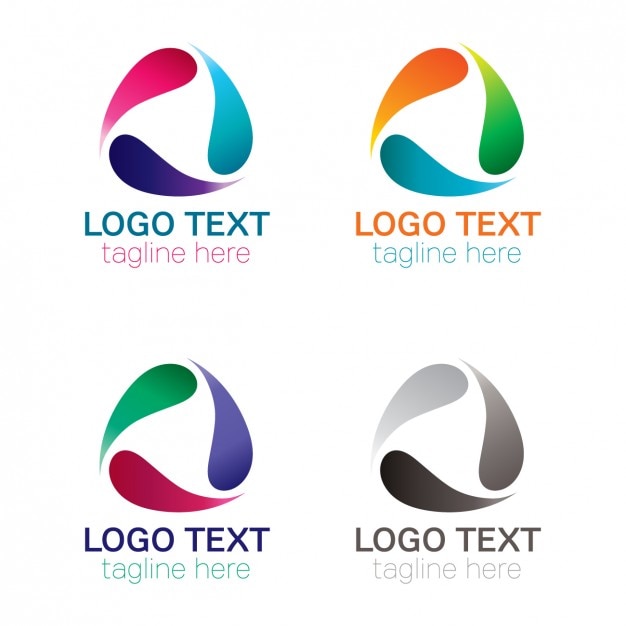 Free vector droplet shape rounded logo