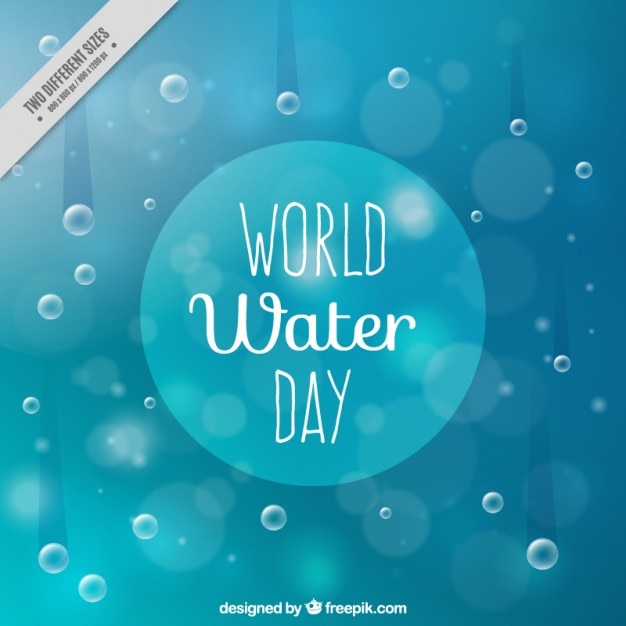 無料ベクター 液滴世界水の日の背景
