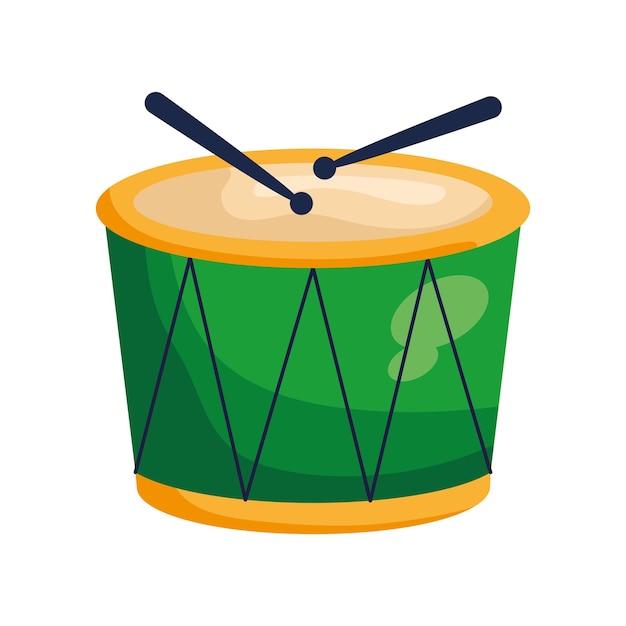 Free vector drum and drumsticks