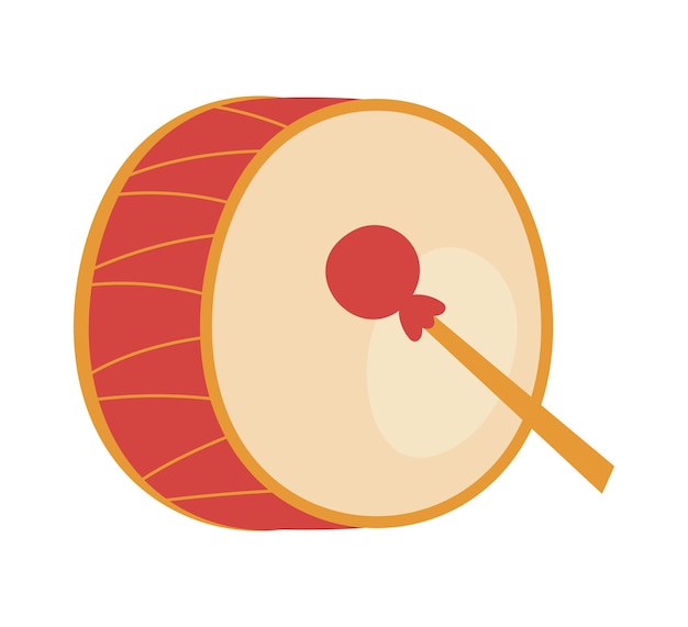 Икона барабанного музыкального инструмента изолирована