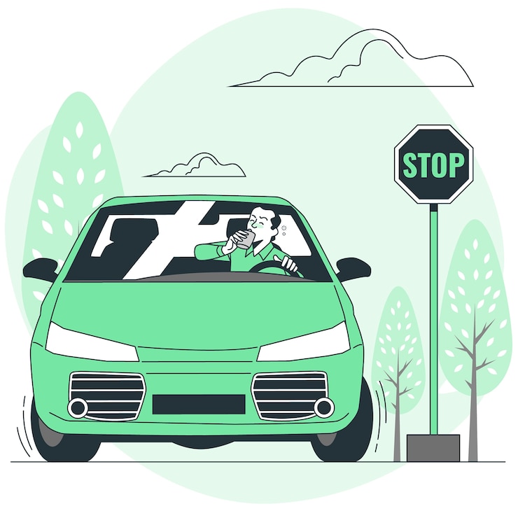 Free Vector drunk drivingconcept illustration
