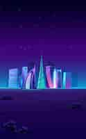 Free vector dubai, uae skyline with world famous buildings