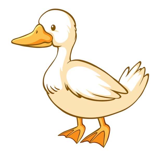 Free vector duck on white background