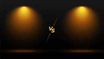 Free vector duel combat versus vs banner with two focus light effect