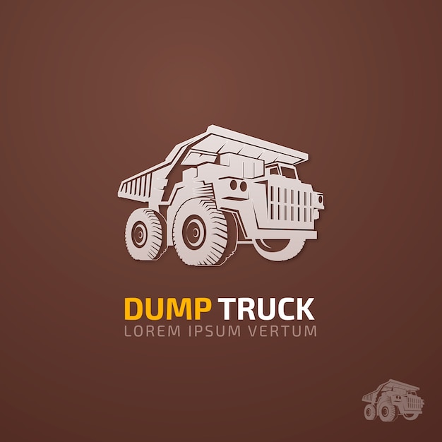 Free vector dump truck logo design template