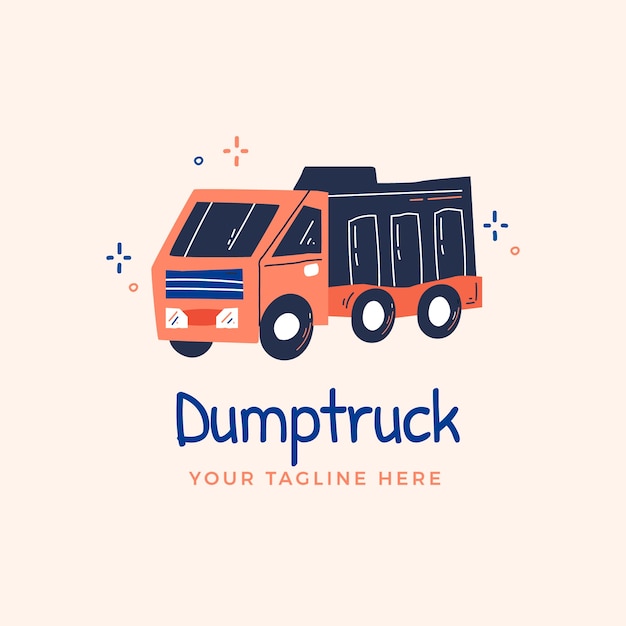 Free vector dump truck logo design