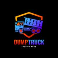 Free vector dump truck logo template design