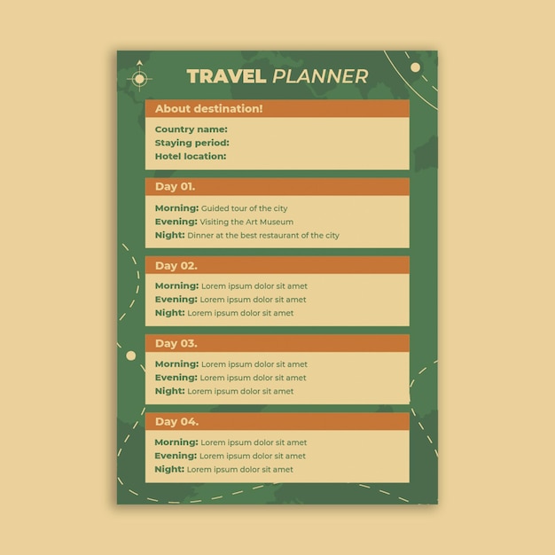 Duotone abstract time to travel planner