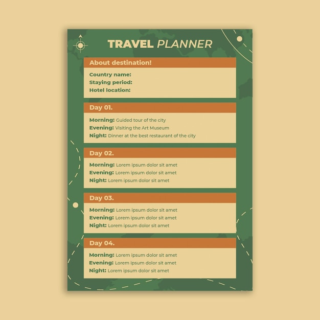 Free vector duotone abstract time to travel planner