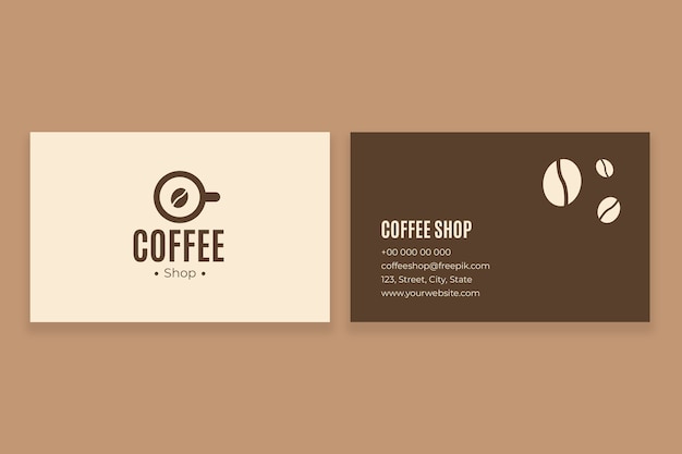 Duotone coffee shop business card