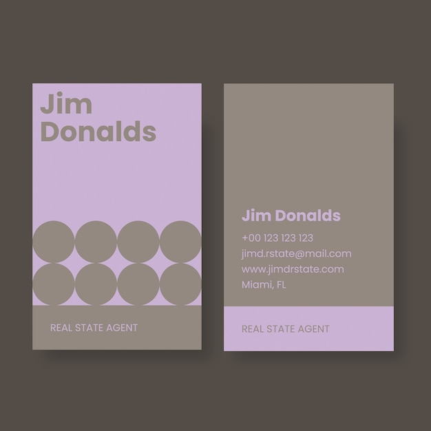 Duotone jim real estate business card