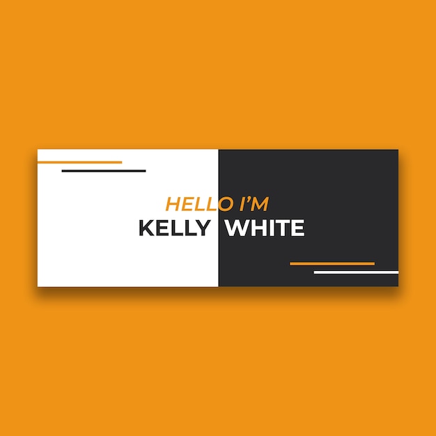 Free vector duotone kelly facebook profile cover