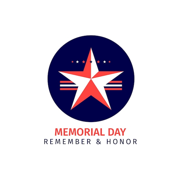 Duotone memorial day general logo