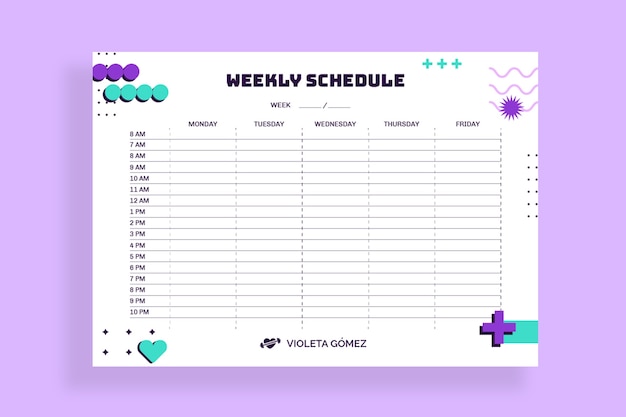 Duotone personal trainer schedule